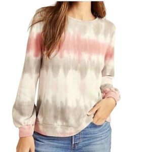 Anthropologie Dolan Gray Pink Tie Dye Sweatshirt Size Small